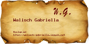 Walisch Gabriella névjegykártya